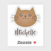 Kawaii Niedlich Cartoon Kitty Cat Name Aufkleber (Blatt)