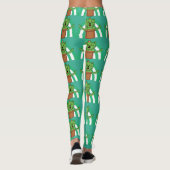 Kawaii Niedlich Cat Cactus Pflanze Pet Leggings (Rückseite)