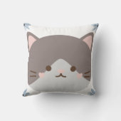 Kawaii Niedlich Cat Face Kissen (Rückseite)