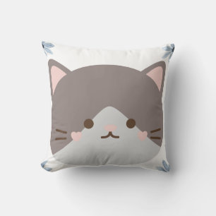 Kawaii Niedlich Cat Face Kissen