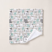 Kawaii Niedlich Cat Pattern (2) Badhandtuch Set (Waschlappen)