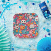 Kawaii Niedlich Cat Pattern Print Paper Teller (Party)