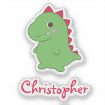 Kawaii Niedlich Chibi Green Dino T-Rex Name