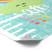 Kawaii Niedlich Cloud Sun Moon Rainbow Growth Char Poster (Ecke)