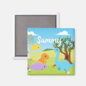 Kawaii Niedlich Dinosaur Freunde Kinder Kinderzimm Magnet (Vorderseite/Rückseite)