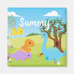 Kawaii Niedlich Dinosaur Freunde Kinder Kinderzimm Magnet