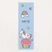 Kawaii Niedlich Doodle Rainbow Unicorn und Stars. Yogamatte (Vorderseite)