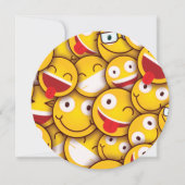 Kawaii Niedlich Emoji Emoticon Geburtstag Einladung (Vorderseite)