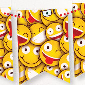 Kawaii Niedlich Emoji Emoticon. Wimpelkette