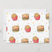 Kawaii Niedlich Fast Food Burger Party Boy Birthda Dankeskarte (Rückseite)