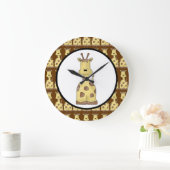 Kawaii Niedlich Friendly Cartoon Baby Giraffe Wild Große Wanduhr (Zuhause)