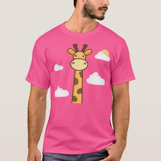 Kawaii Niedlich Giraffe T-Shirt (Vorderseite)