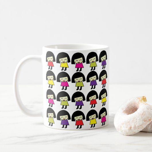 Kawaii Niedlich Girls Kawaii Kaffeetasse (Mit Donut)