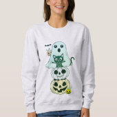 Kawaii Niedlich Halloween Characters Sweatshirt (Vorderseite)