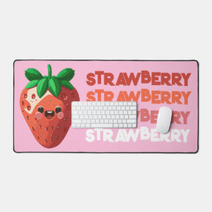 Kawaii Niedlich Happy Strawberry Pop Style Schreibtischunterlage