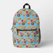 Kawaii Niedlich Junk Food Bedruckter Rucksack (Vorderseite)