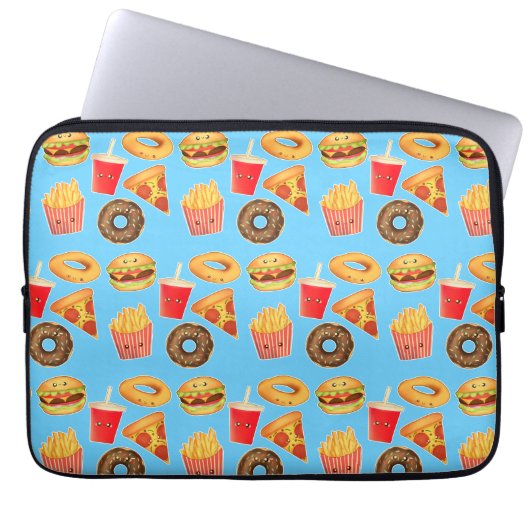 Kawaii Niedlich Junk Food Laptopschutzhülle (Vorderseite)