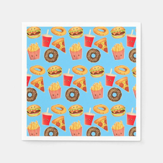 Kawaii Niedlich Junk Food Serviette (Vorderseite)
