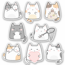 Kawaii Niedlich Kitty Cat Vinyl Stickers Aufkleber