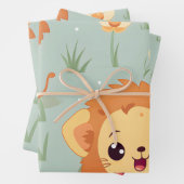 Kawaii Niedlich Lion Cubs Geschenkpapier Set (Beispiel)