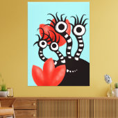 Kawaii Niedlich Monster Kids Leinwanddruck (Insitu (Wohnzimmer))