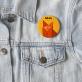 Kawaii Niedlich Origami Fox Yellow Geometric Art N Button (Beispiel)