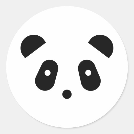 Kawaii ~ Niedlich Panda Face Runder Aufkleber (Vorderseite)