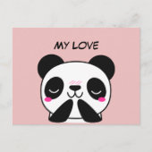 Kawaii Niedlich Panda Postcard Postkarte (Vorderseite)