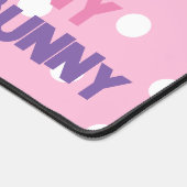 Kawaii Niedlich Pastel Bunny Pop Style Polka Dot Schreibtischunterlage (Ecke)