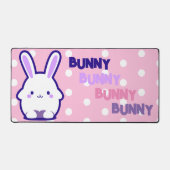 Kawaii Niedlich Pastel Bunny Pop Style Polka Dot Schreibtischunterlage (Vorderseite)