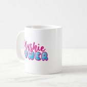 Kawaii Niedlich Pink Blue Plushie Power Kaffeetasse (Vorderseite Links)