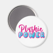 Kawaii Niedlich Pink Blue Plushie Power Magnet (Vorderseite/Rückseite)