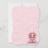 Kawaii Niedlich Pink Geburtstag Einladung (Rückseite)