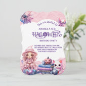 Kawaii Niedlich Pink Geburtstag Einladung (Stehend Vorderseite)