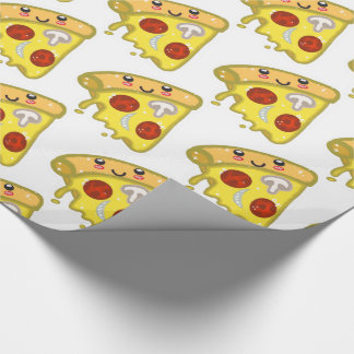 Kawaii Niedlich Pizza Slice mit Pepperoni Geschenkpapier