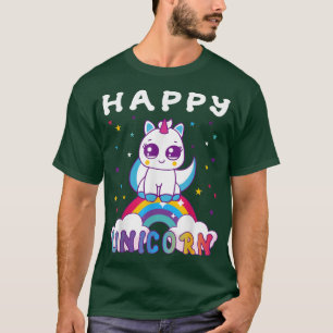 Kawaii Niedlich Rainbow Unicorn T-Shirt