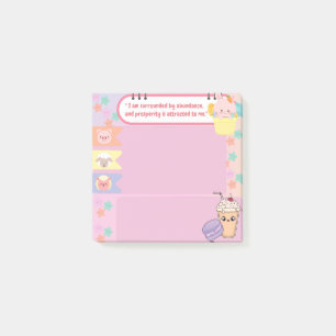 Kawaii Niedlich rosa und Lila Motivierend Post-it Klebezettel