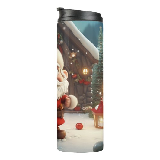 Kawaii Niedlich Santa Thermosbecher (Nach rechts gedreht)