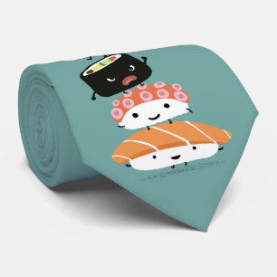 Kawaii Niedlich Sashimi Sushi Sushi-Koch Krawatte