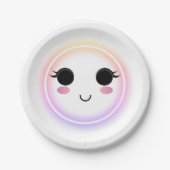 Kawaii Niedlich Smile Paper Plate Pappteller (Vorderseite)