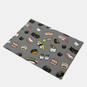 Kawaii Niedlich Sushi Characters Pattern Fußmatte (Schrägansicht)
