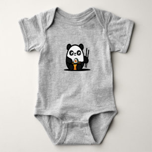 Kawaii Niedlich Sushi Panda Baby Strampler
