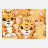 Kawaii Niedlich Tiger Cubs Geschenkpapier Set (Vorderseite 3)
