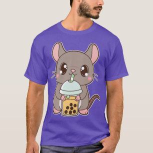 Kawaii Niedlich Zodiac Boba Rat Mango Bubble Pearl T-Shirt