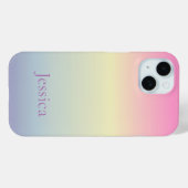 Kawaii niedliche Einhorn-Pastellfarben Regenbogenf Case-Mate iPhone Hülle (Rückseite (Horizontal))