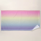 Kawaii niedliche Einhorn-Rosa-Pastellfarben Strandtuch (Vorderseite)