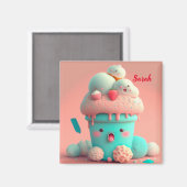 Kawaii niedliche Eiscreme Magnet (Vorderseite/Rückseite)