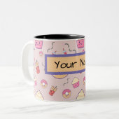 Kawaii Niedliche Geschenke Personalisiert Geburtst Zweifarbige Tasse (Vorderseite Links)