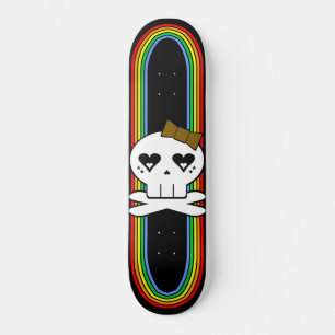KAWAII NIEDLICHE SCHÄDEL-REGENBOGEN-PLATTFORM SKATEBOARD