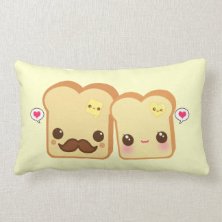 Kawaii niedliche Toastpaare Lendenkissen